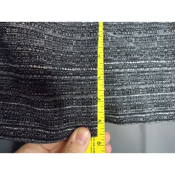 Ann Taylor Loft Outlet Pencil Skirt Black/White Print Zip W/Pockets Lined Size 8 - Picture 8 of 9